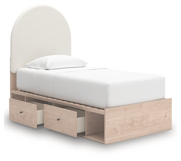 Arloster Twin Upholstered Panel Bed with Storage Signature Design by Ashley®
