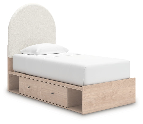 Arloster Twin Upholstered Panel Bed with Storage Signature Design by Ashley®