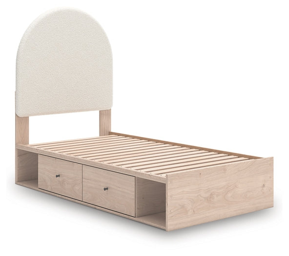 Arloster Twin Upholstered Panel Bed with Storage Signature Design by Ashley®