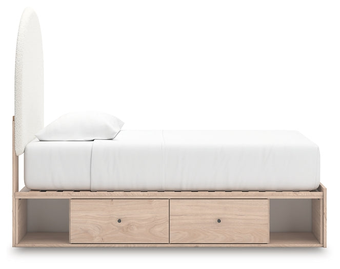 Arloster Twin Upholstered Panel Bed with Storage Signature Design by Ashley®
