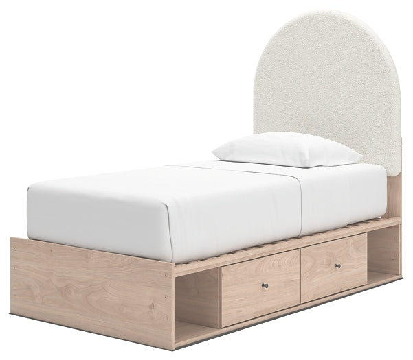Arloster Twin Upholstered Panel Bed with Storage Signature Design by Ashley®