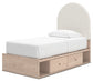 Arloster Twin Upholstered Panel Bed with Storage Signature Design by Ashley®