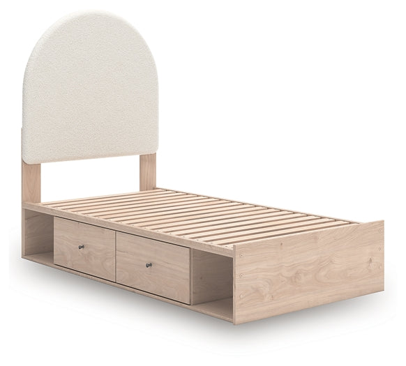 Arloster Twin Upholstered Panel Bed with Storage Signature Design by Ashley®