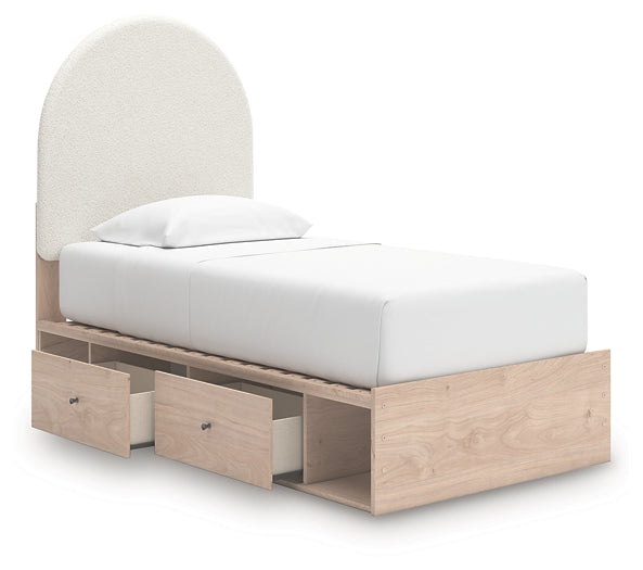 Arloster Twin Upholstered Panel Bed with Storage Signature Design by Ashley®