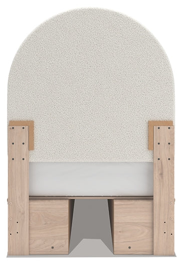 Arloster Twin Upholstered Panel Bed with Storage Signature Design by Ashley®