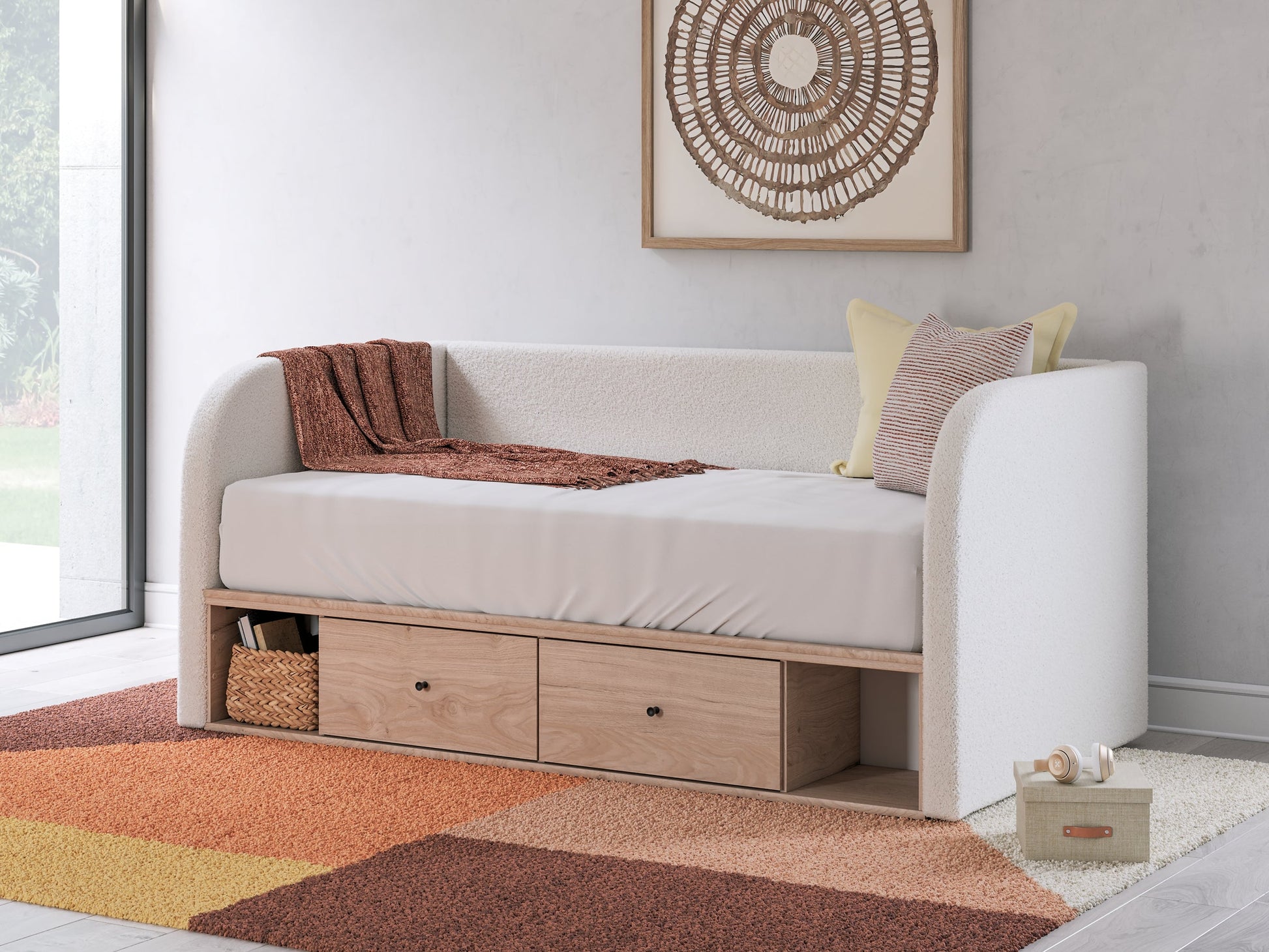Arloster Twin Upholstered Day Bed with Storage Signature Design by Ashley®