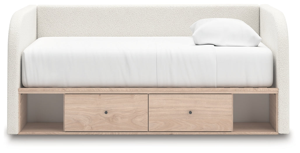 Arloster Twin Upholstered Day Bed with Storage Signature Design by Ashley®