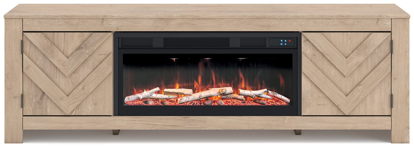 Cayboni 71" TV Stand with Electric Fireplace Signature Design by Ashley®