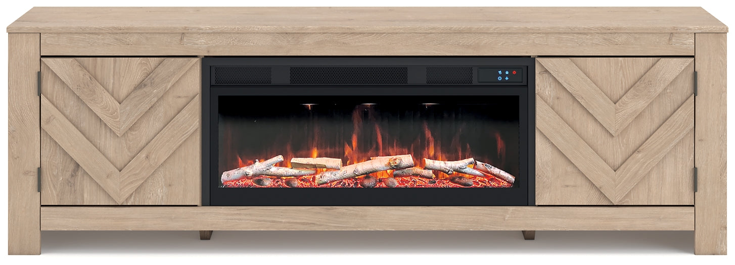 Cayboni 71" TV Stand with Electric Fireplace Signature Design by Ashley®