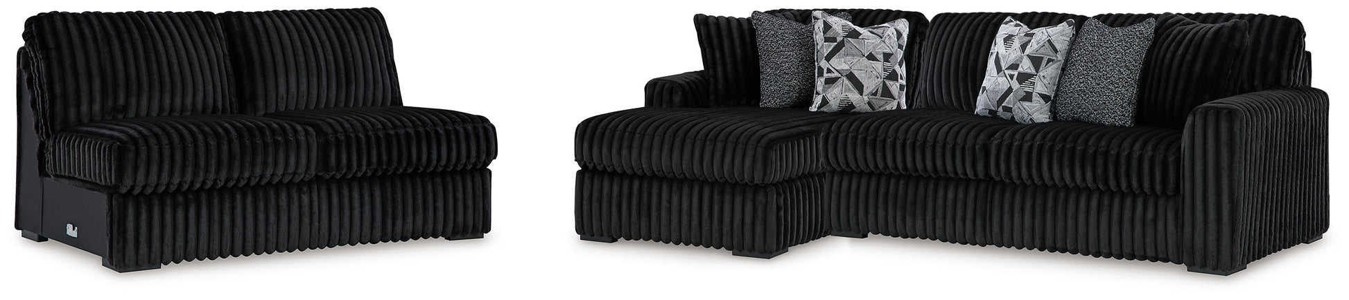Midnight-Madness 3-Piece Sectional with Chaise Signature Design by Ashley®