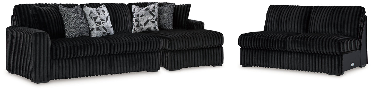 Midnight-Madness 3-Piece Sectional with Chaise Signature Design by Ashley®