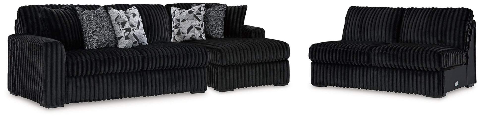 Midnight-Madness 3-Piece Sectional with Chaise Signature Design by Ashley®