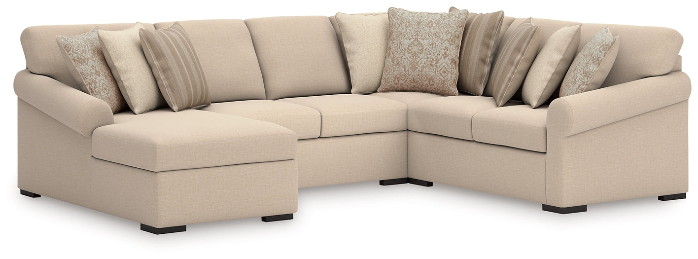 LadyMae 4-Piece Sectional with Chaise Benchcraft®