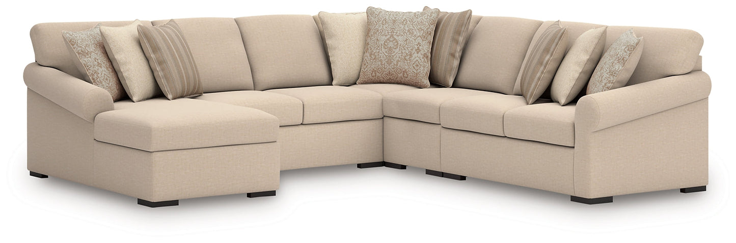 LadyMae 5-Piece Sectional with Chaise Benchcraft®