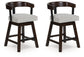 Haddigan UPH Swivel Barstool (2/CN) Signature Design by Ashley®