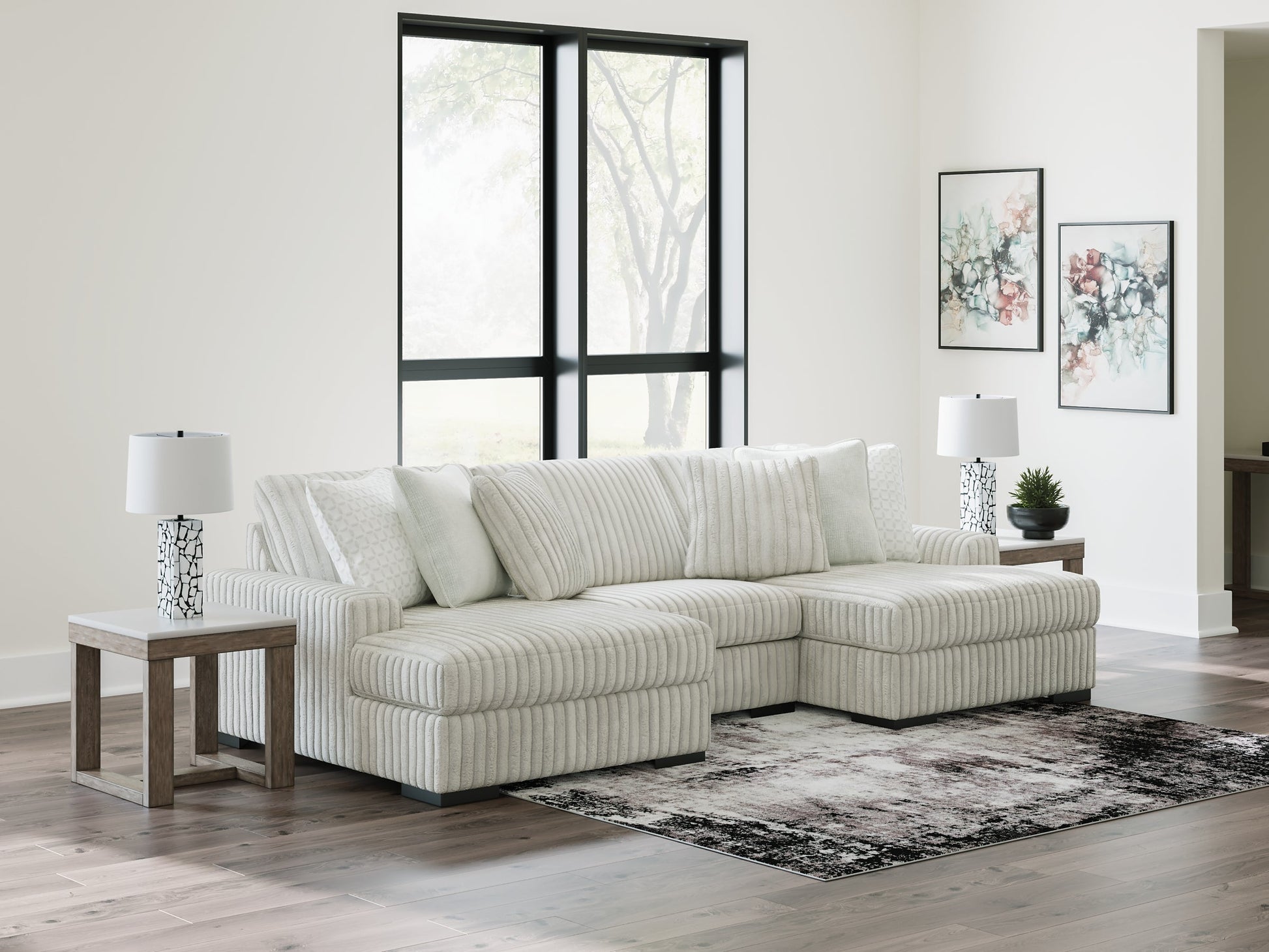 Stupendous 3-Piece Sectional with Double Chaise Signature Design by Ashley®