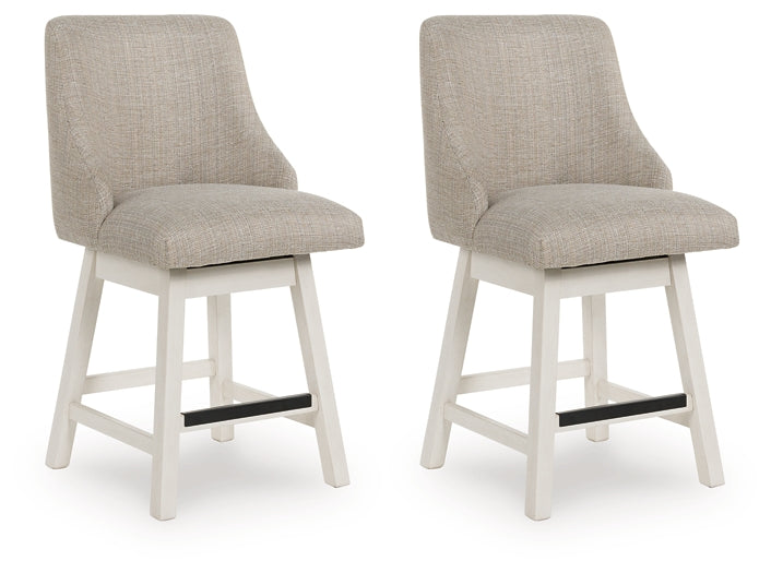 Robbinsdale UPH Swivel Barstool (2/CN) Signature Design by Ashley®