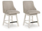 Robbinsdale UPH Swivel Barstool (2/CN) Signature Design by Ashley®