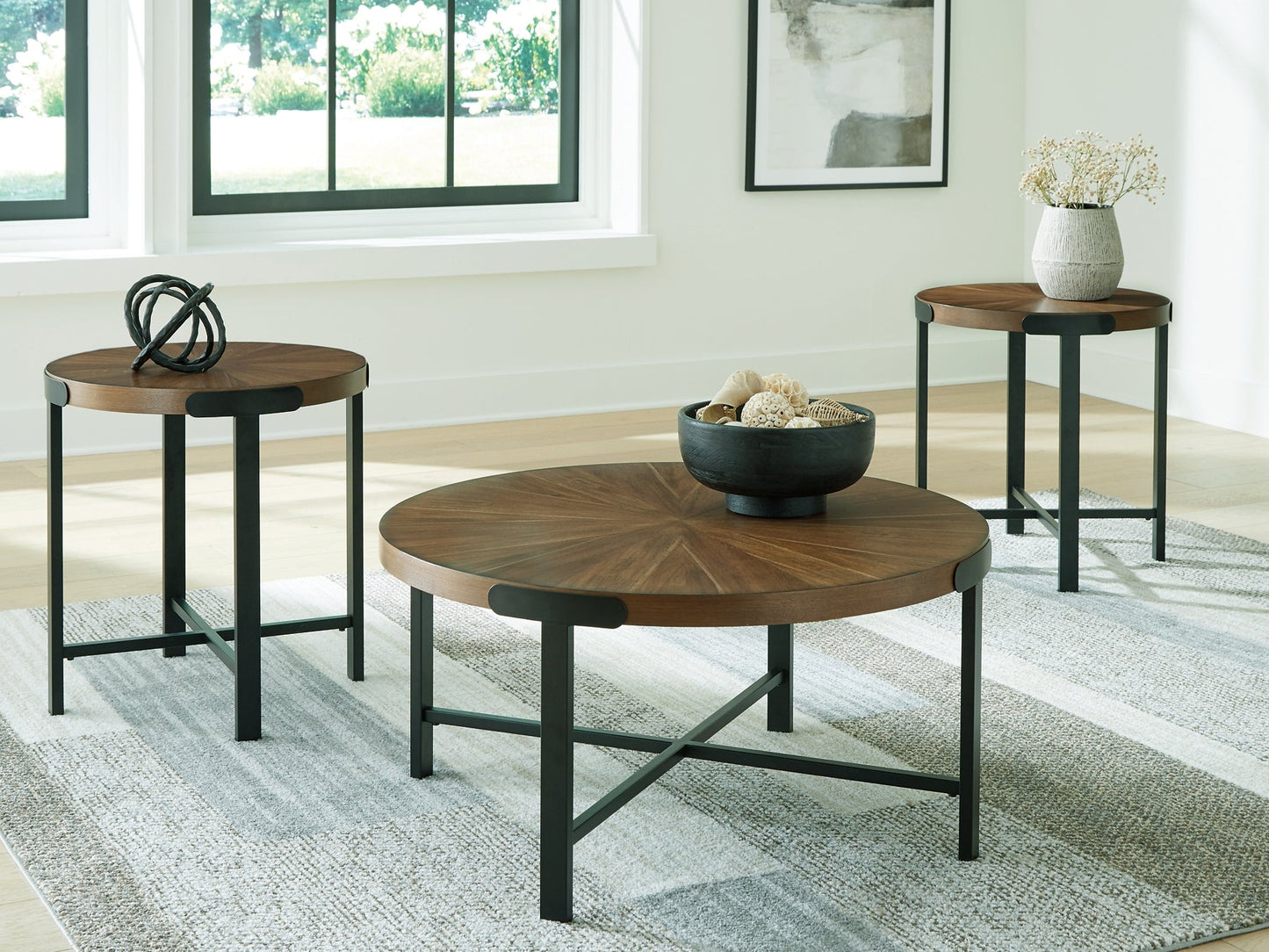 Crosstrail Occasional Table Set (3/CN) Signature Design by Ashley®