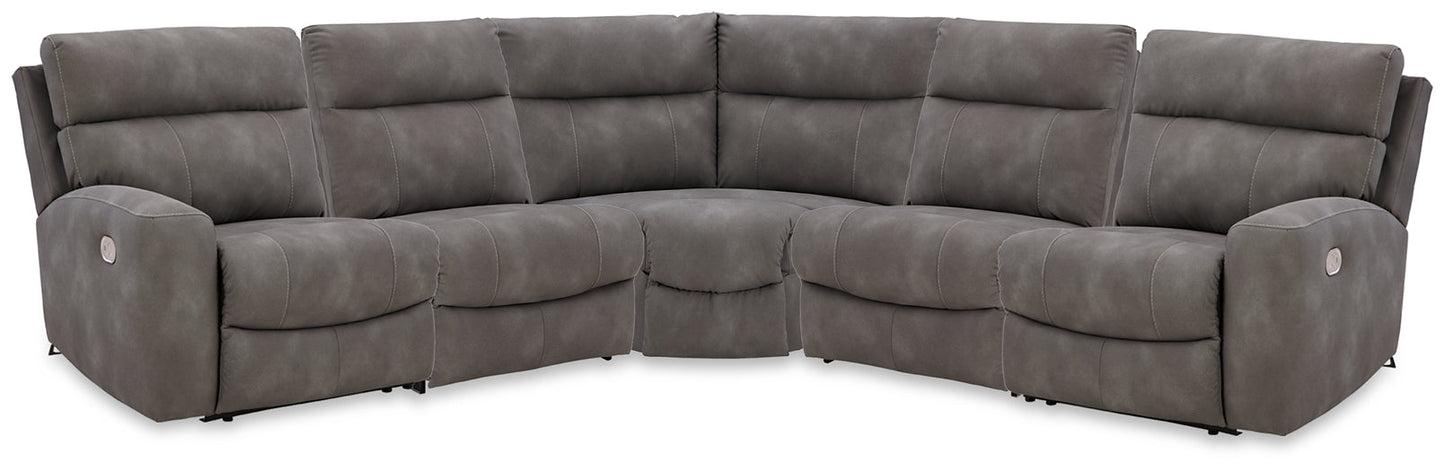 Next-Gen DuraPella 5-Piece Power Reclining Sectional Signature Design by Ashley®