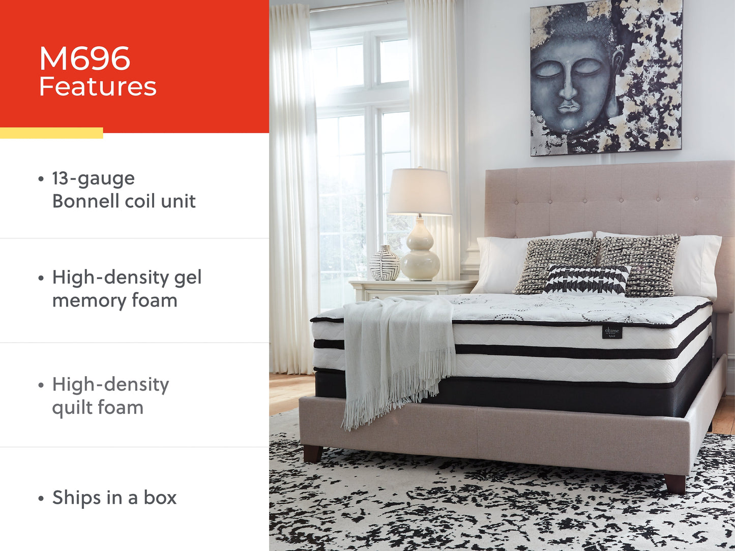 Chime 10 Inch Hybrid  Mattress Sierra Sleep® by Ashley