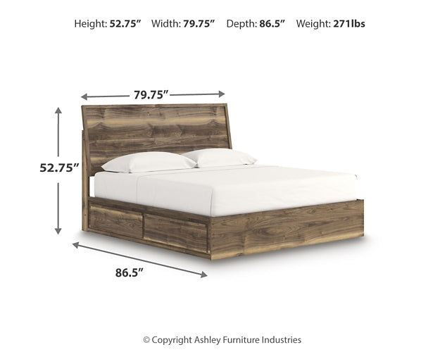 Chirason King Panel Bed with Storage Signature Design by Ashley®