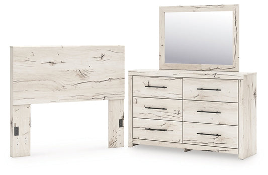 Full Panel Headboard with Mirrored Dresser Benchcraft®