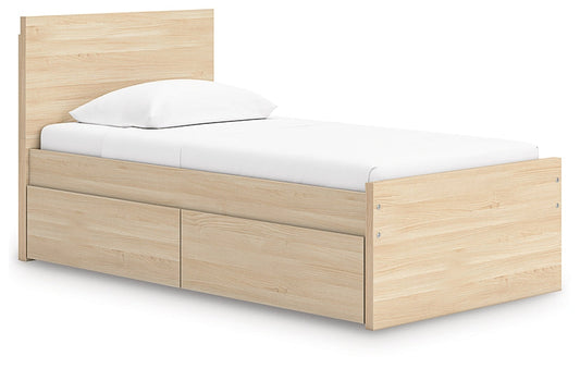 Onita Twin Panel Platform Bed with 1 Side Storage Signature Design by Ashley®