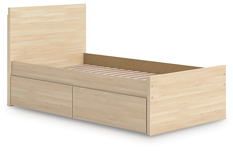 Onita Twin Panel Platform Bed with 1 Side Storage Signature Design by Ashley®