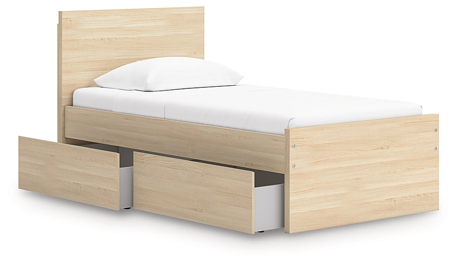 Onita Twin Panel Platform Bed with 1 Side Storage Signature Design by Ashley®