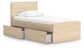 Onita Twin Panel Platform Bed with 1 Side Storage Signature Design by Ashley®