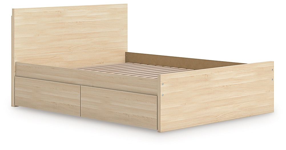 Onita Full Panel Platform Bed with 2 Side Storage Signature Design by Ashley®