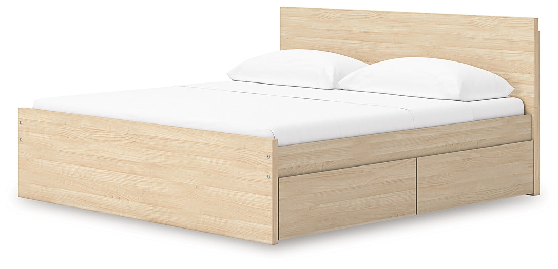 Onita King Panel Platform Bed with 2 Side Storage Signature Design by Ashley®
