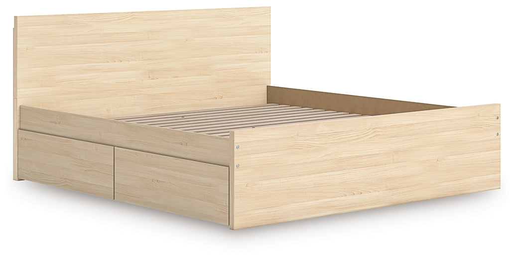 Onita King Panel Platform Bed with 2 Side Storage Signature Design by Ashley®