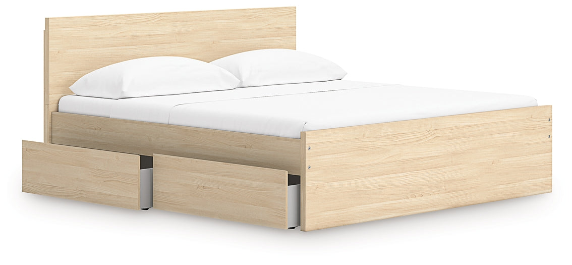 Onita King Panel Platform Bed with 2 Side Storage Signature Design by Ashley®