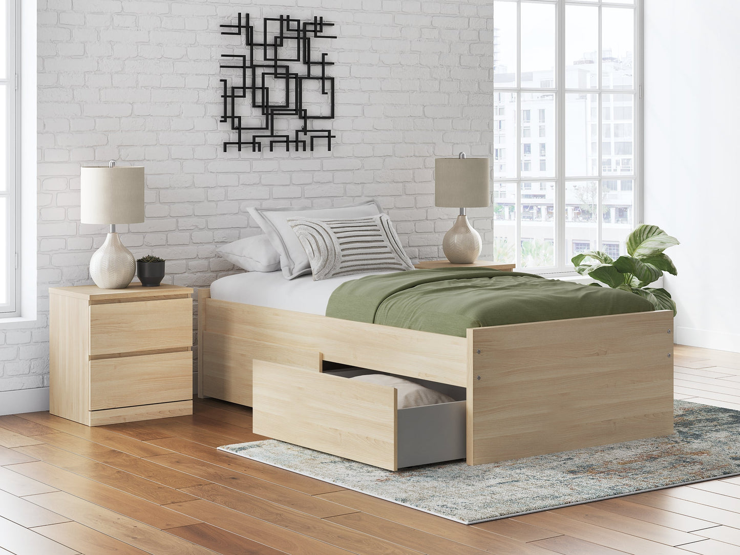 Onita Twin Platform Bed with 1 Side Storage Signature Design by Ashley®