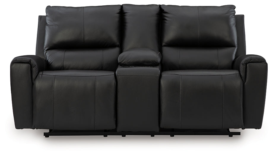 Glossmore DBL Rec Loveseat w/Console Signature Design by Ashley®