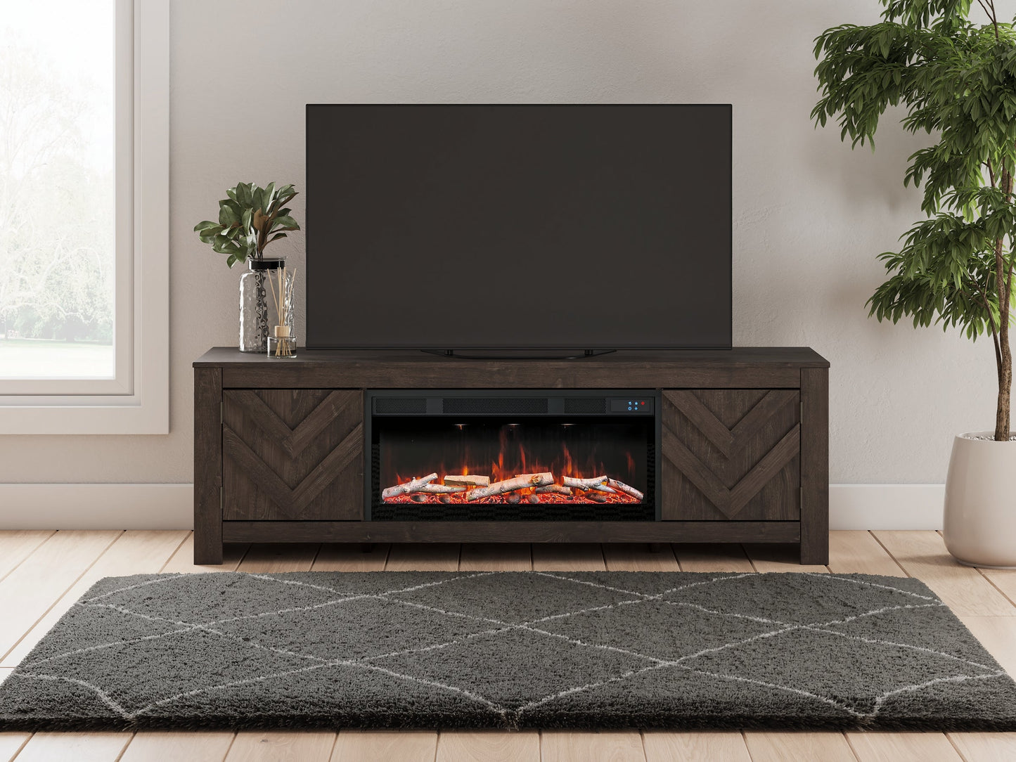 Cayboni 71" TV Stand with Electric Fireplace Signature Design by Ashley®