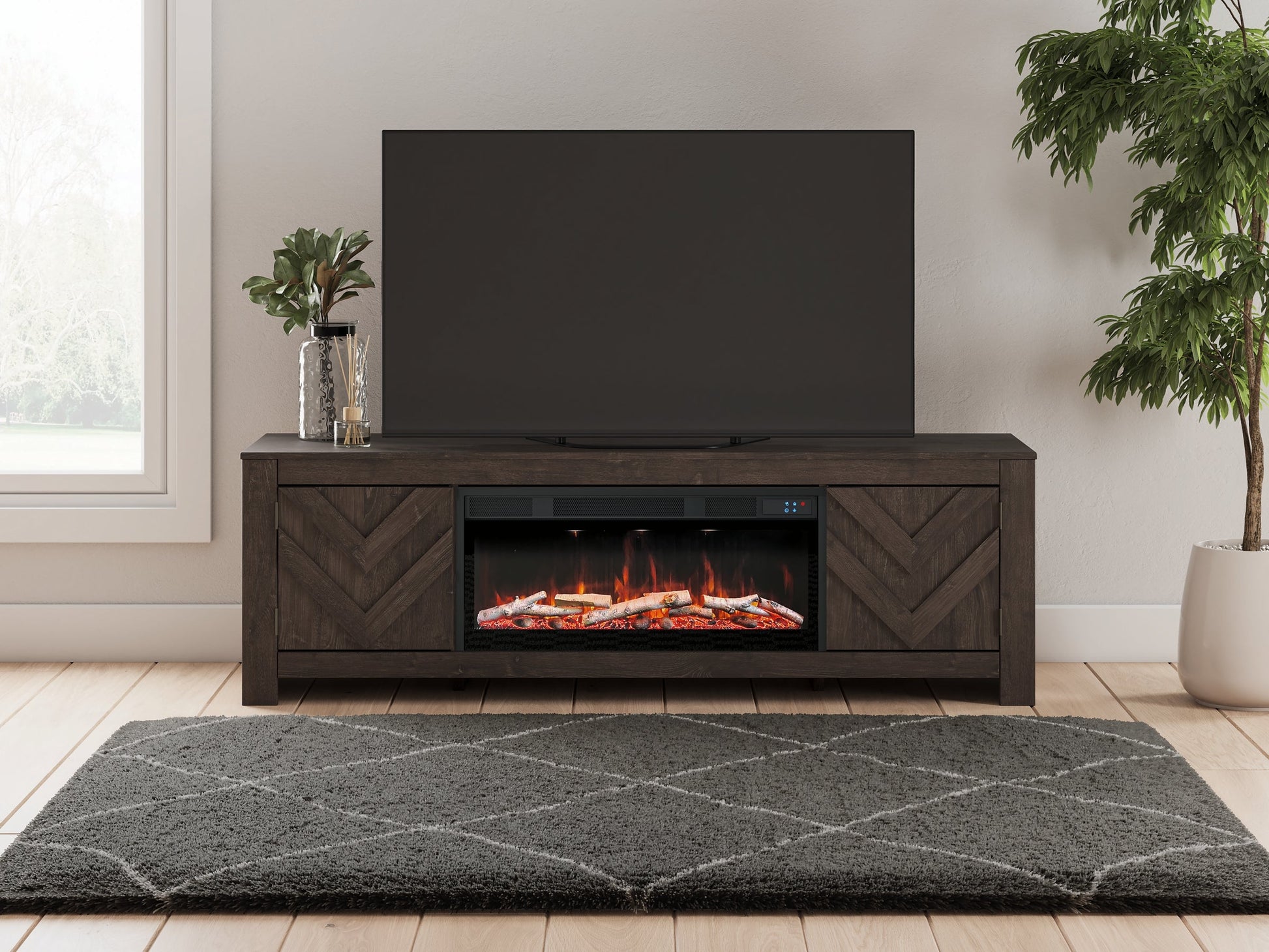 Cayboni 71" TV Stand with Electric Fireplace Signature Design by Ashley®