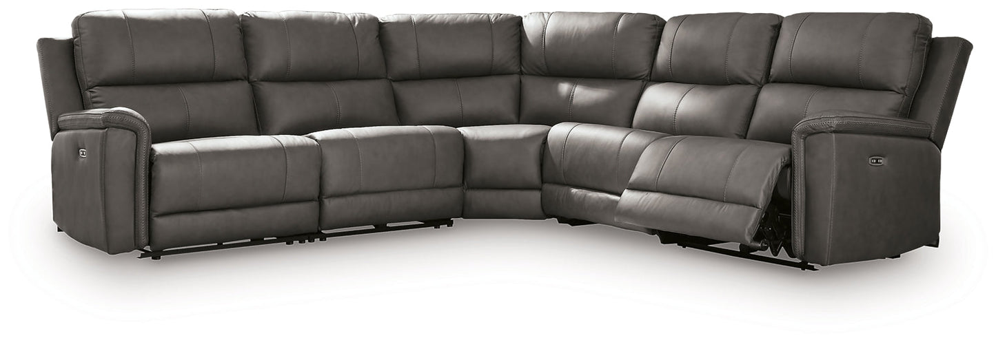 Bleckley 5-Piece Power Reclining Sectional Signature Design by Ashley®