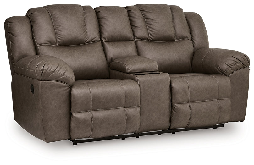 Lowilla DBL Rec Loveseat w/Console Signature Design by Ashley®