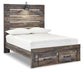 Drystan Full Panel Bed with 2 Storage Drawers with Mirrored Dresser, Chest and Nightstand Signature Design by Ashley®