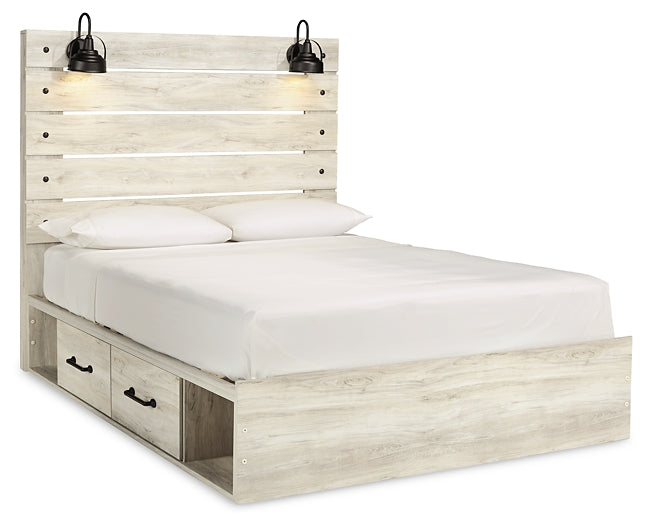 Cambeck Queen Panel Bed with 4 Storage Drawers with Mirrored Dresser, Chest and Nightstand Signature Design by Ashley®