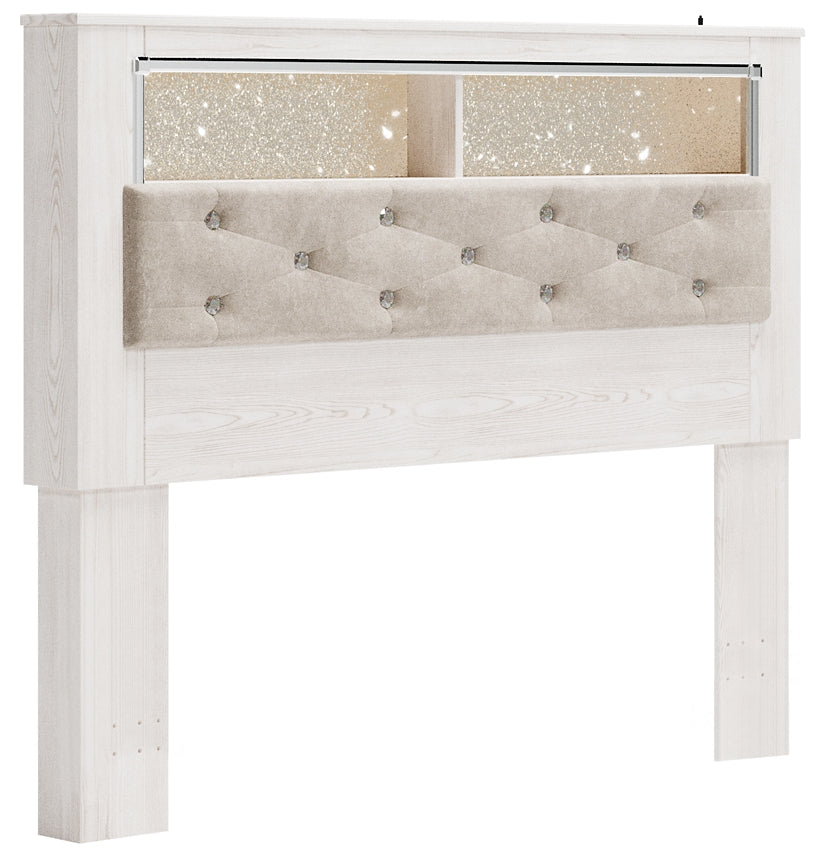 Altyra Queen Bookcase Headboard Bed with Mirrored Dresser Signature Design by Ashley®