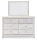 Paxberry King Panel Bed with Mirrored Dresser, Chest and Nightstand Signature Design by Ashley®
