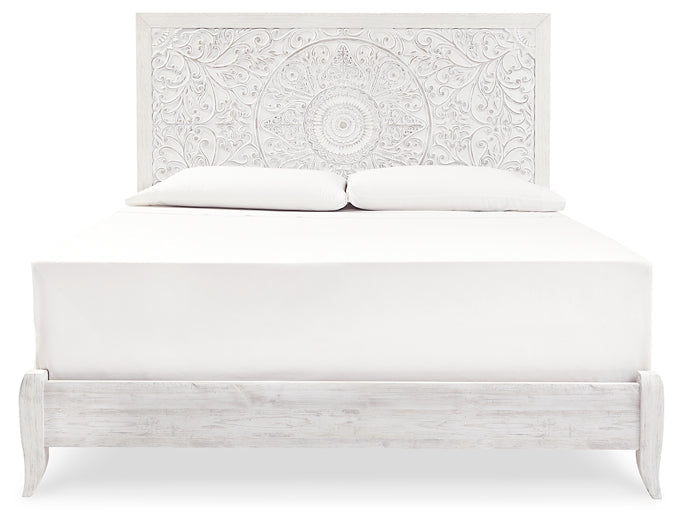 Paxberry King Panel Bed with Mirrored Dresser, Chest and Nightstand Signature Design by Ashley®