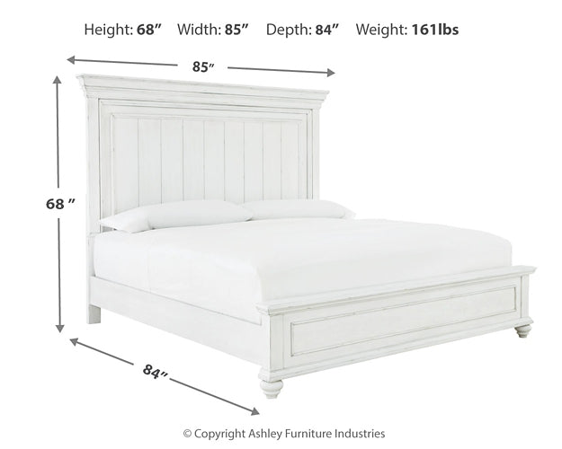 Kanwyn King Panel Bed with Mirrored Dresser Benchcraft®