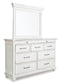 Kanwyn King Panel Bed with Storage with Mirrored Dresser Benchcraft®