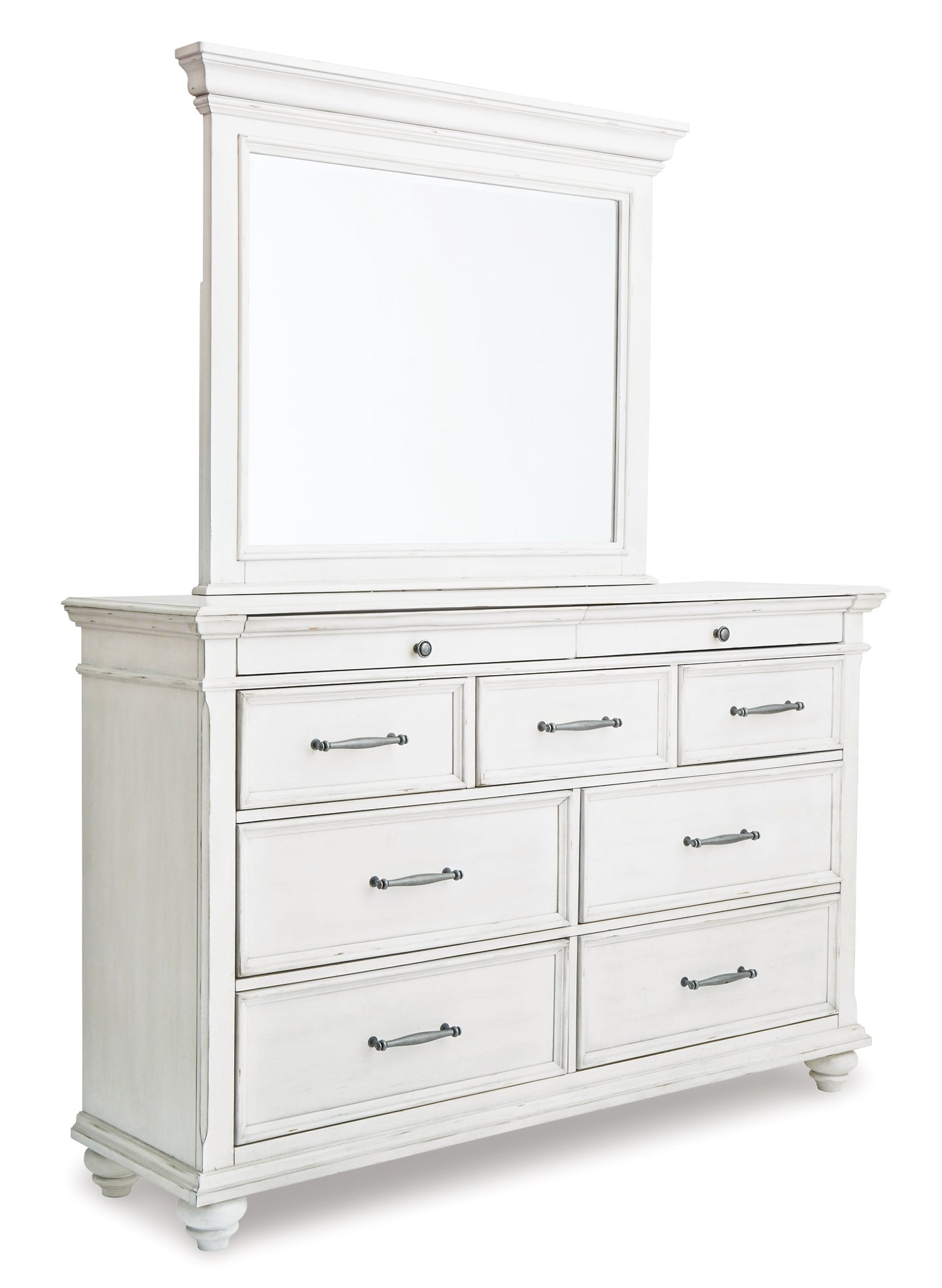 Kanwyn King Panel Bed with Storage with Mirrored Dresser, Chest and Nightstand Benchcraft®