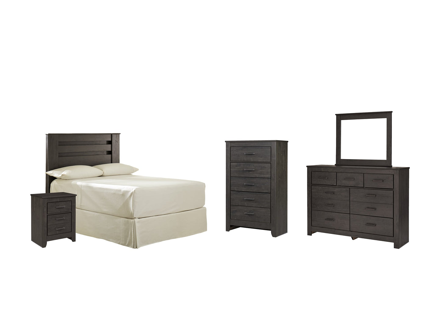 Brinxton Full Panel Headboard Bed with Mirrored Dresser, Chest and Nightstand Signature Design by Ashley®